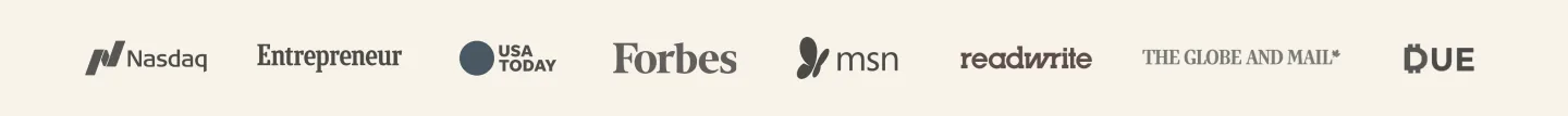 Featured in: press and media logos