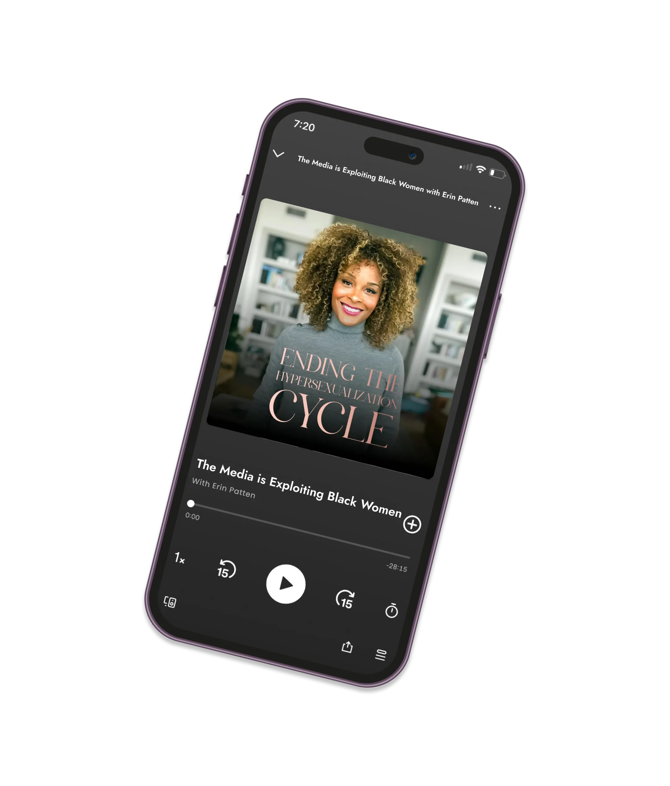 The MetaBusiness Millenial Podcast on a phone