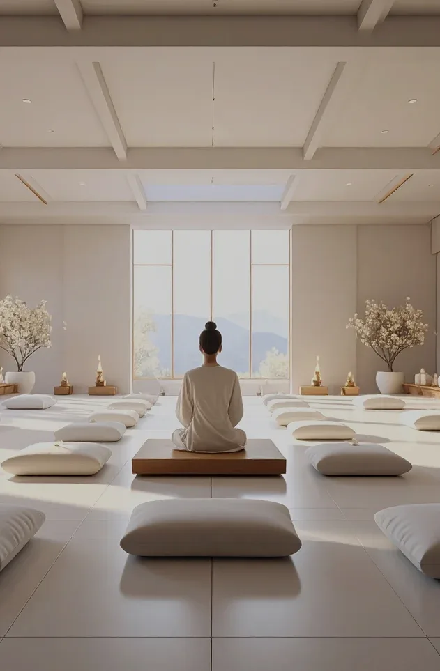 A serene meditation space